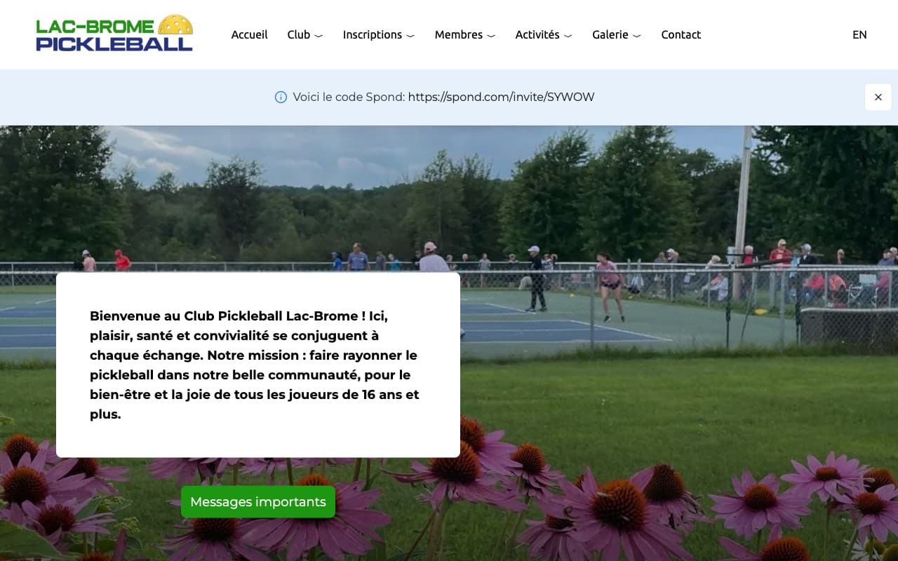 Club Pickleball Lac-Brome